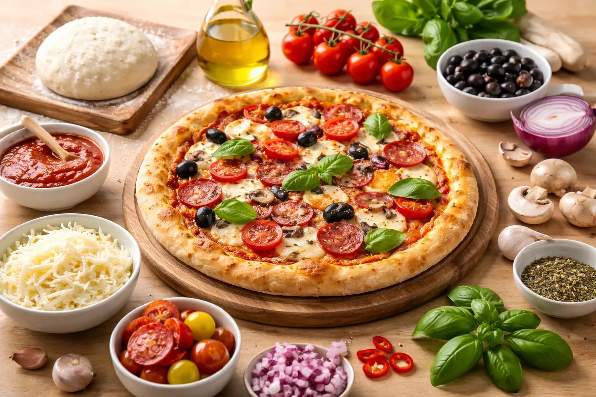 Comment faire une pizza maison avec des ingrédients variés
