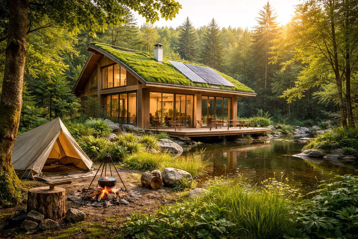 Quel est l'impact des maisons écologiques sur l'environnement et le bushcraft